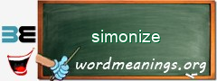 WordMeaning blackboard for simonize